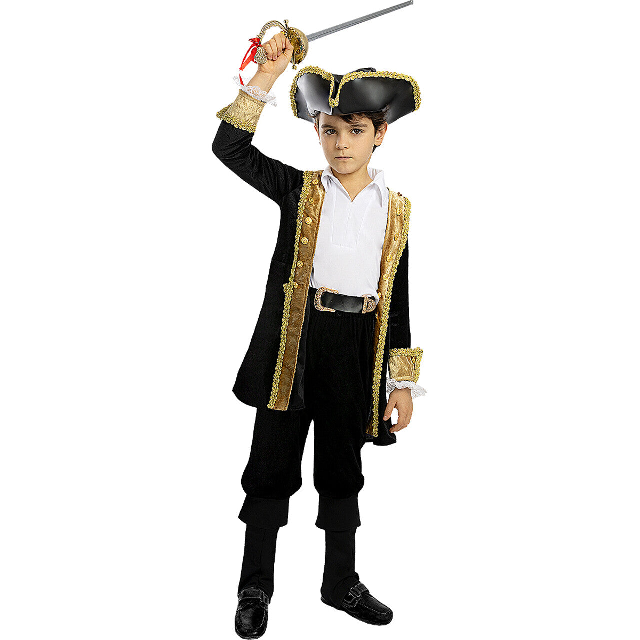 Op deze afbeelding zie je een Kostuums, van het merk Funidelia. Deluxe Piraat Schrik Van Het Wilde Water Jongen Kostuum