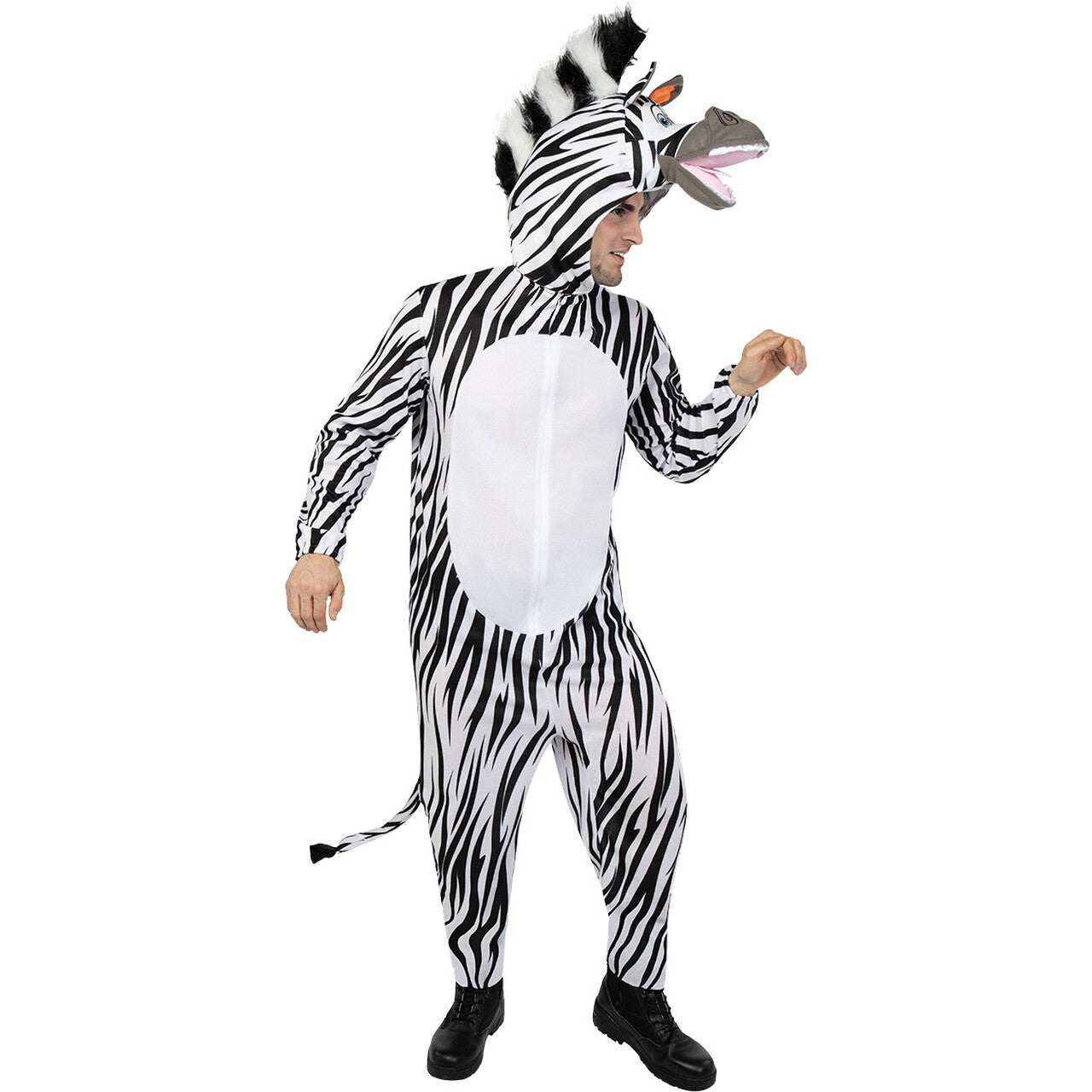 Op deze afbeelding zie je een Kostuums, van het merk Funidelia. Marty De Zebra Kostuum