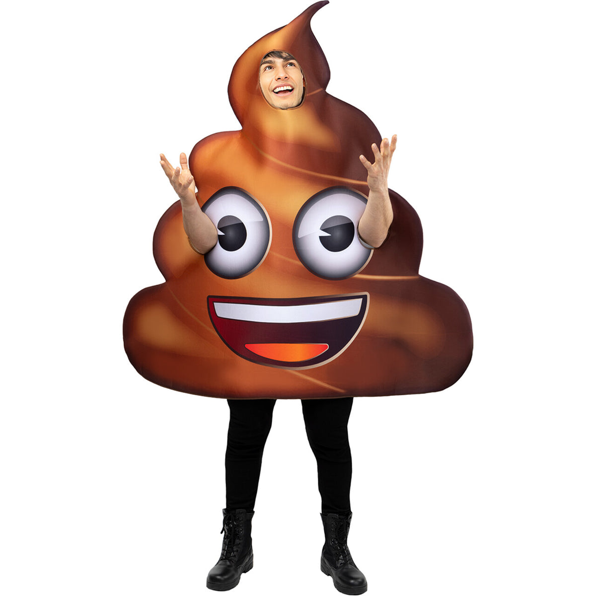 Op deze afbeelding zie je een Kostuums, van het merk Funidelia. Poep Grappige Emoji Unisex Kostuum