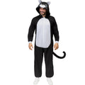 Neun-Leben Schwarze Katze Einteiler Kostüm für Erwachsene Unisex
