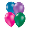 10 Luftballons Bunt Metallic - Unifarben