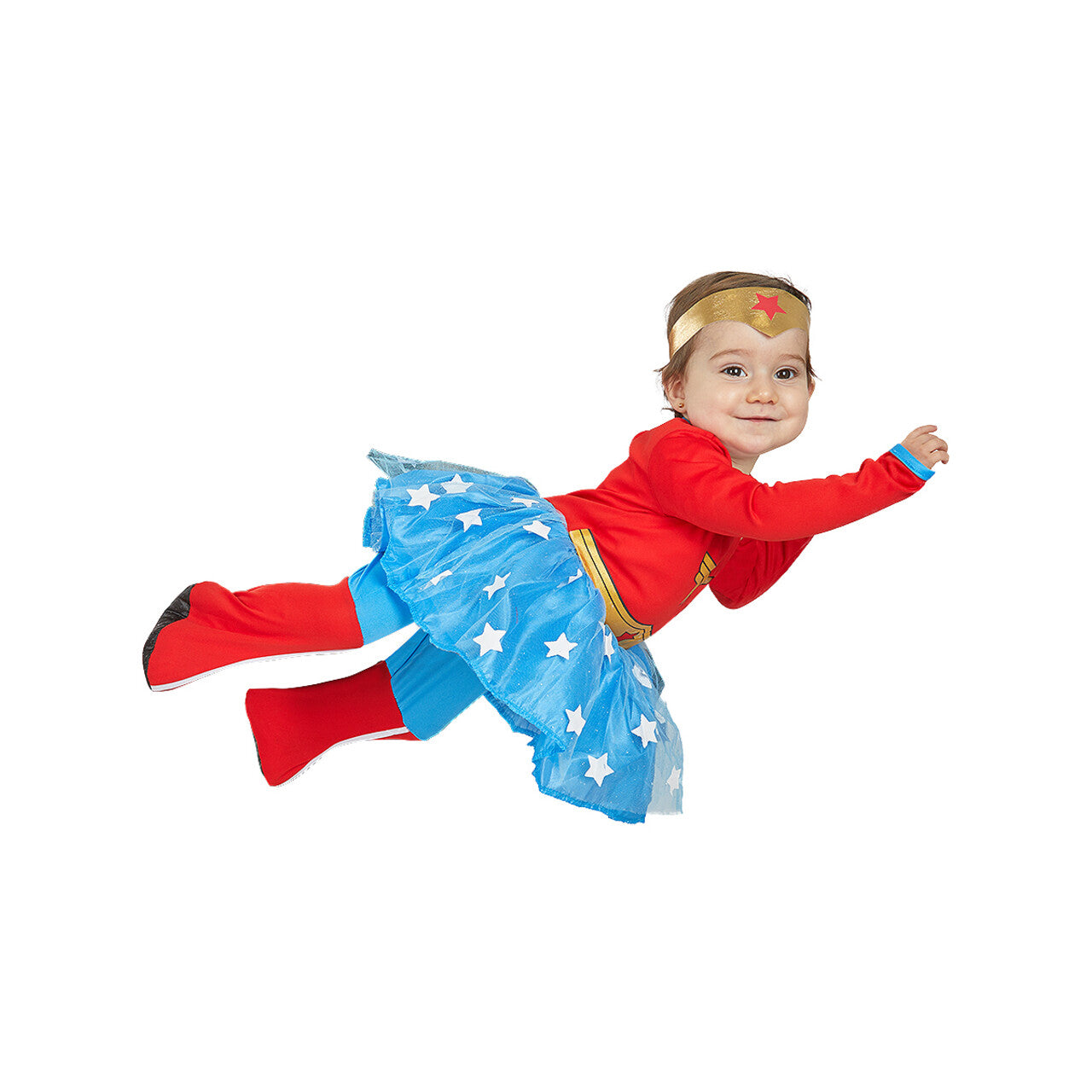 Op deze afbeelding zie je een Kostuums, van het merk Funidelia. Super Girl Mini Wonder Woman Baby Meisje Kostuum