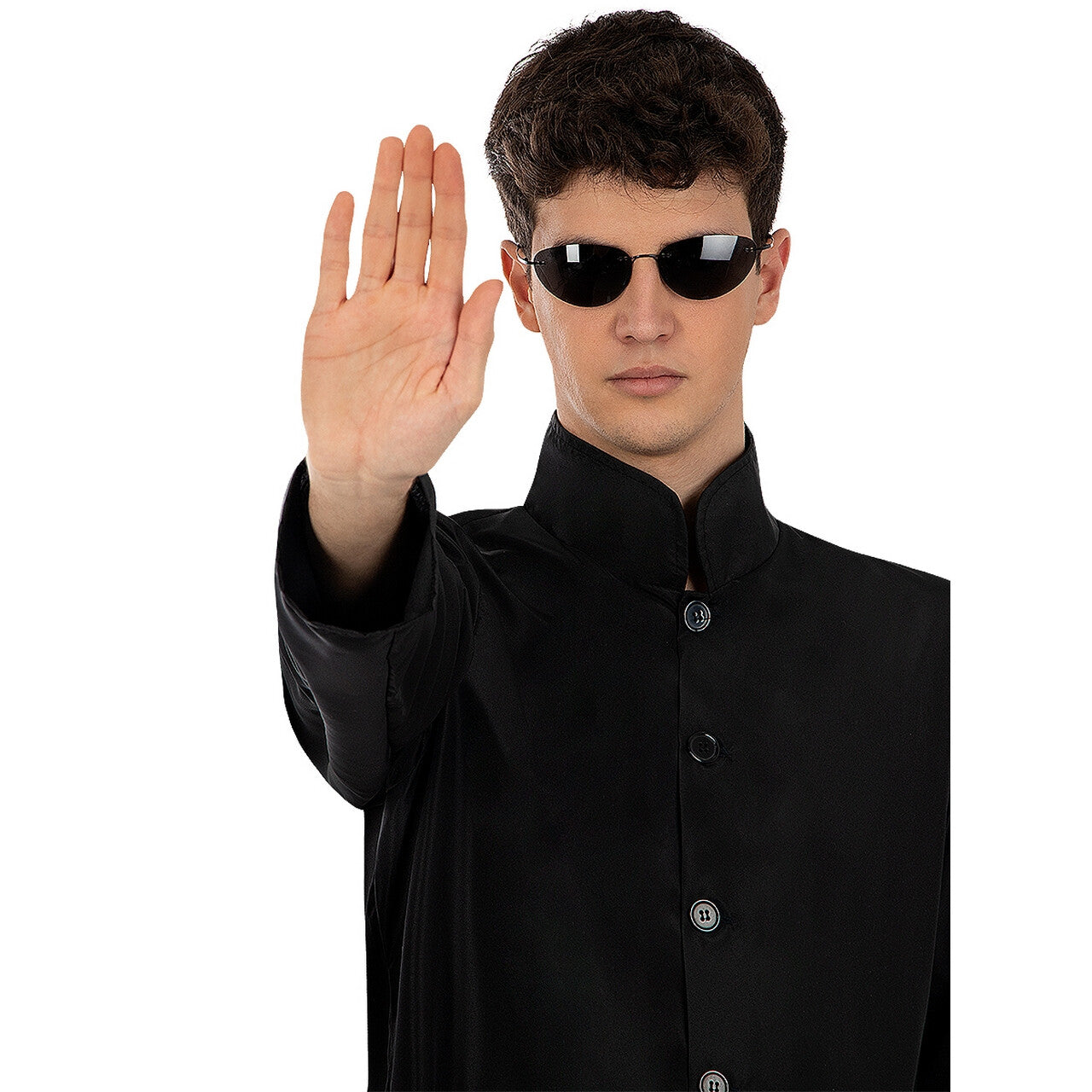 Op deze afbeelding zie je een Kostuums, van het merk Funidelia. Coole Neo Matrix Man Kostuum