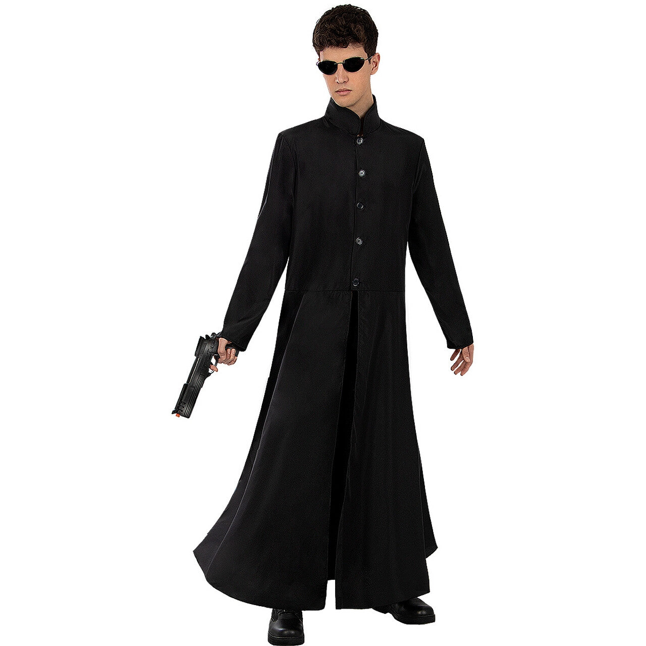 Op deze afbeelding zie je een Kostuums, van het merk Funidelia. Coole Neo Matrix Man Kostuum