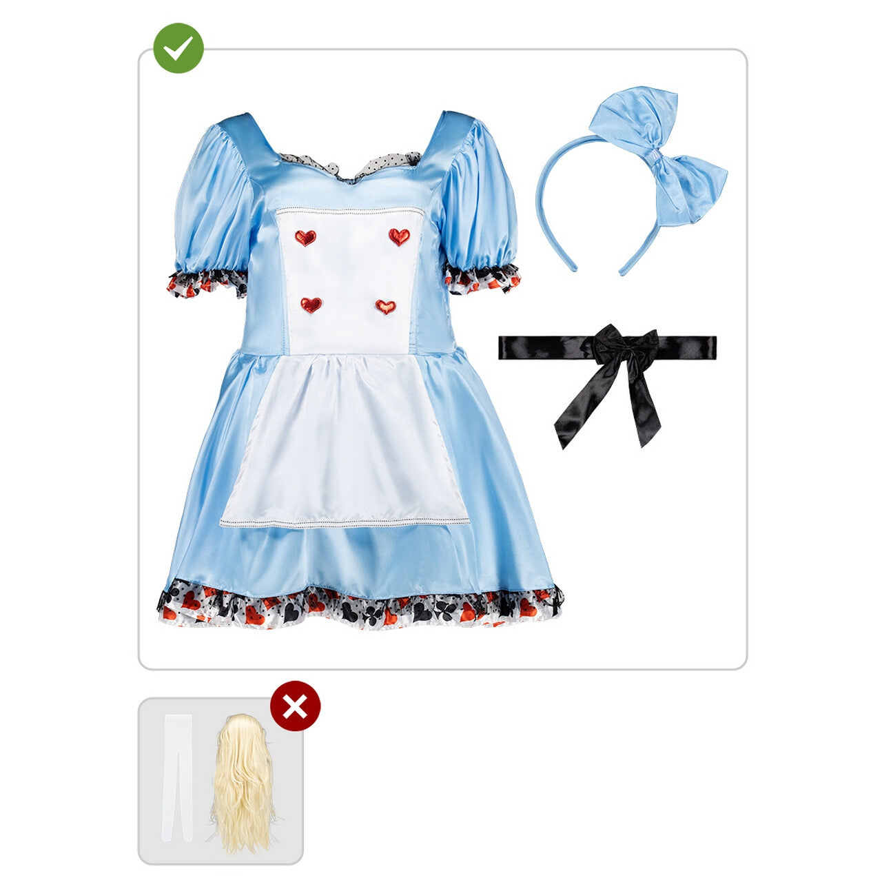 Op deze afbeelding zie je een Kostuums, van het merk Funidelia. Verleidelijke Alice In Wonderschoonland Vrouw Kostuum