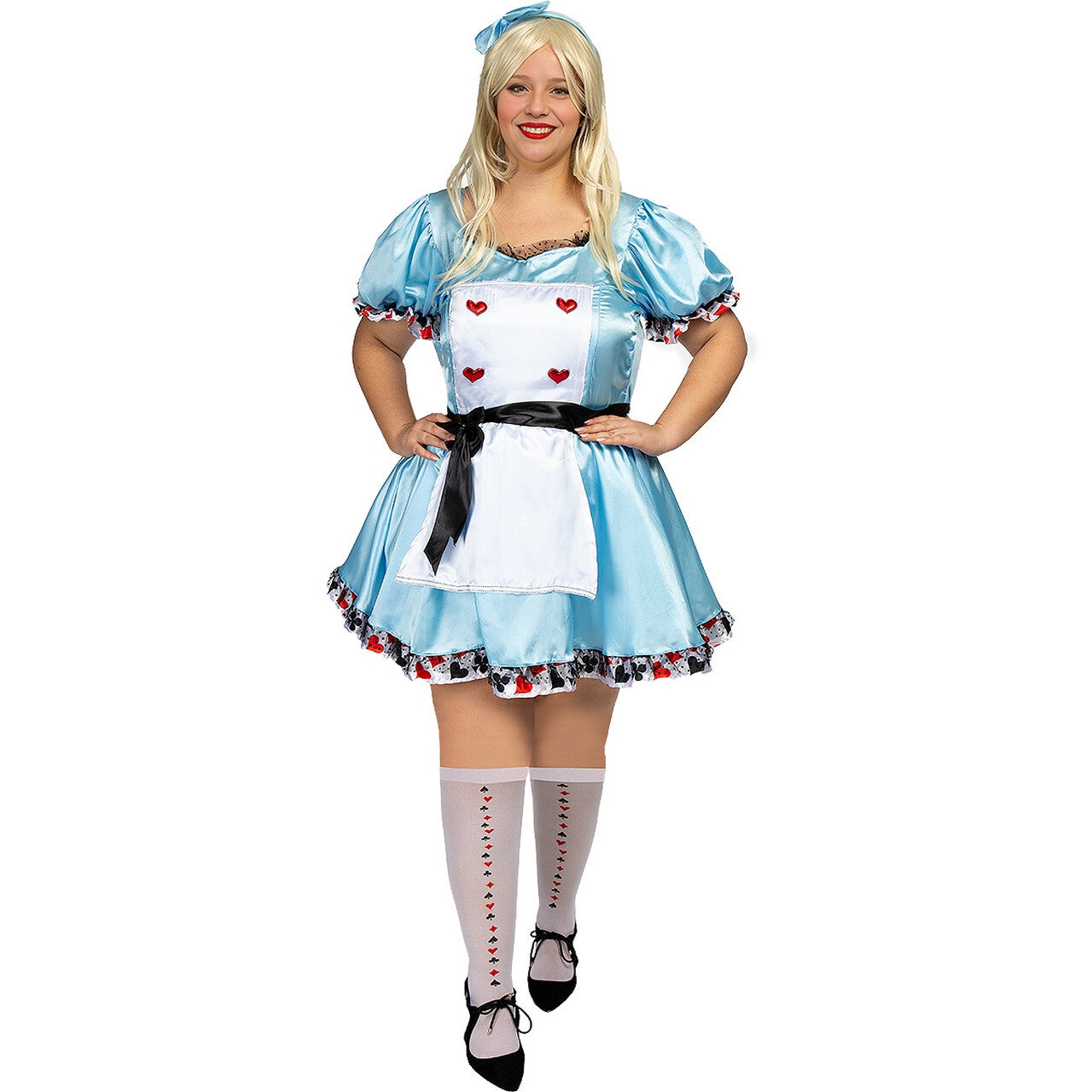 Op deze afbeelding zie je een Kostuums, van het merk Funidelia. Verleidelijke Alice In Wonderschoonland Vrouw Kostuum