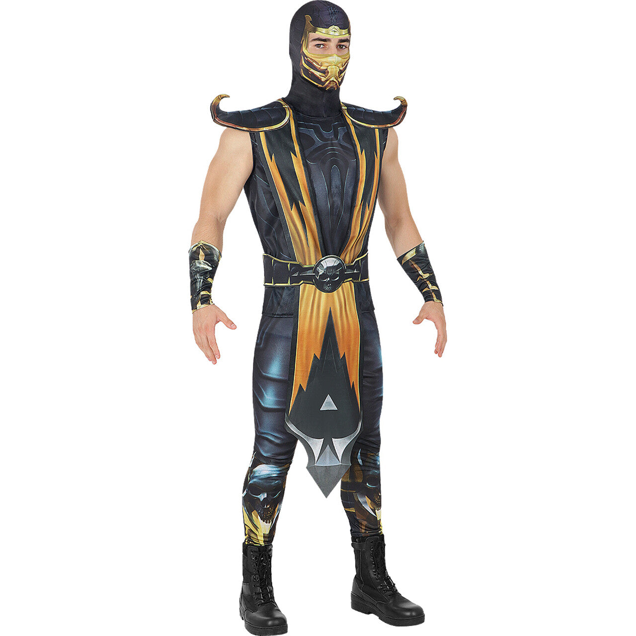 Op deze afbeelding zie je een Kostuums, van het merk Funidelia. Scorpion Mortal Kombat Man Kostuum