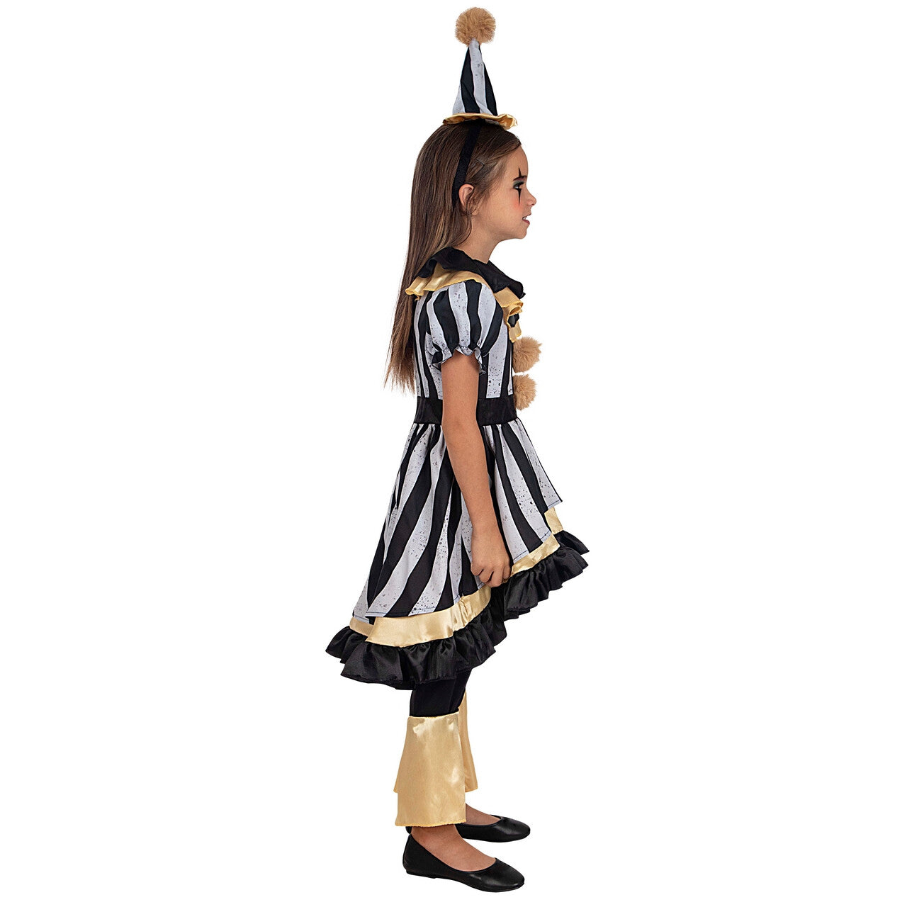 Op deze afbeelding zie je een Kostuums, van het merk Funidelia. Clowntje Pommelien Meisje Kostuum