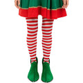 Gestreifte Weihnachtszauber-Pippi Strümpfhose für Damen