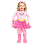 Op deze afbeelding zie je een Kostuums, van het merk Funidelia. Roze Superzoete Supergirl™ Meisje Kostuum