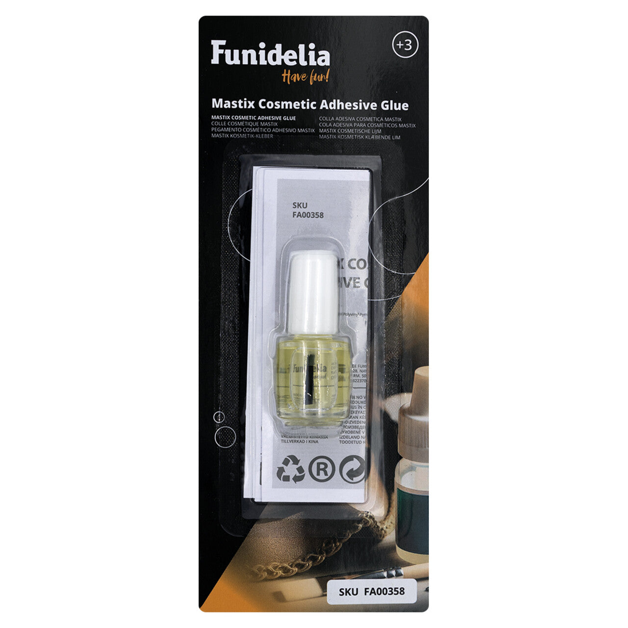 Op deze afbeelding zie je een Accessoires, van het merk Funidelia. Huidlijm Voor Snorren / Baarden / Grime