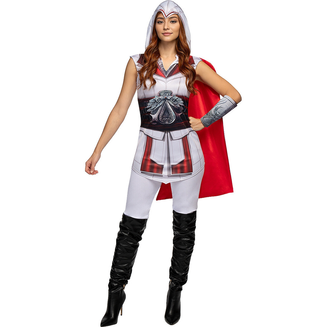 Op deze afbeelding zie je een Kostuums, van het merk Funidelia. Assassins Creed Moedige Krijger Vrouw Kostuum