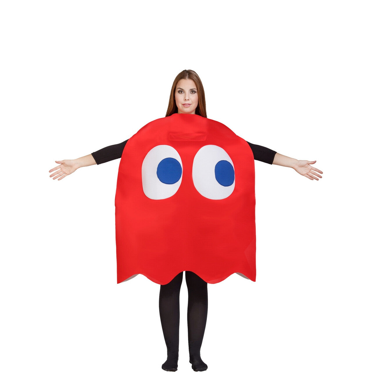 Op deze afbeelding zie je een Kostuums, van het merk Funidelia. Blinky Red Ghost Pacman Kostuum