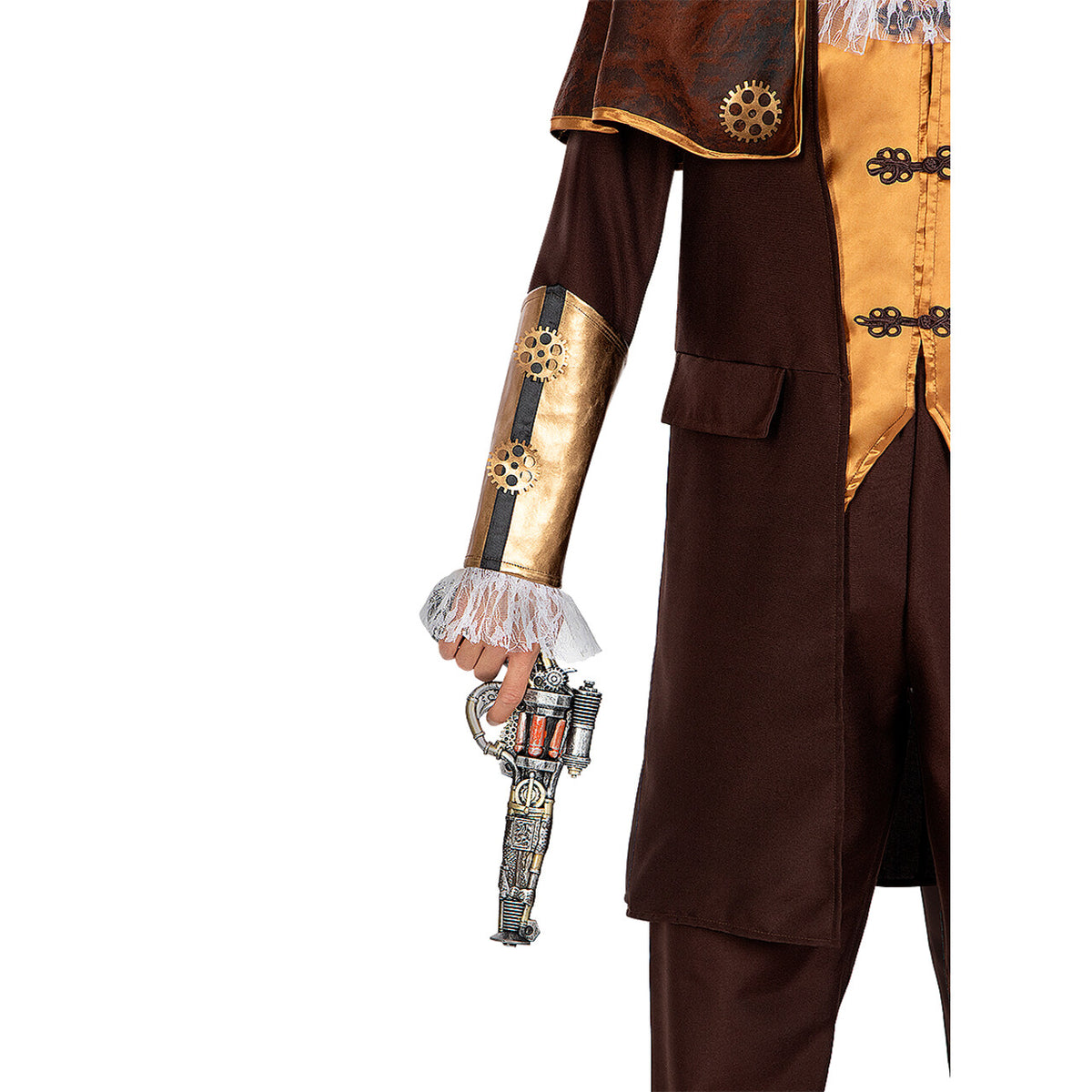 Op deze afbeelding zie je een Kostuums, van het merk Funidelia. Steampunk Gun Man Kostuum