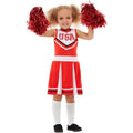Amerikanischer Cheerleader Rot Kostüm für Mädchen / Kinder