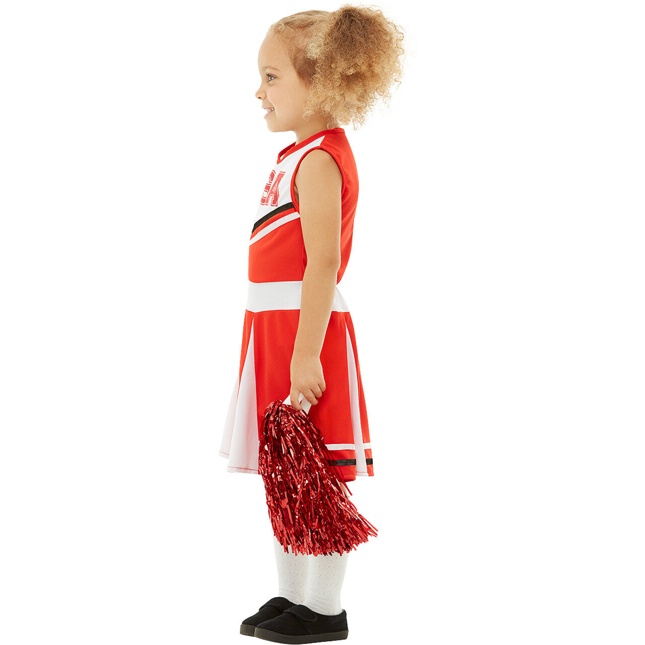 Op deze afbeelding zie je een Kostuums, van het merk Funidelia. Rode Cheerleader USA Meisje Kostuum