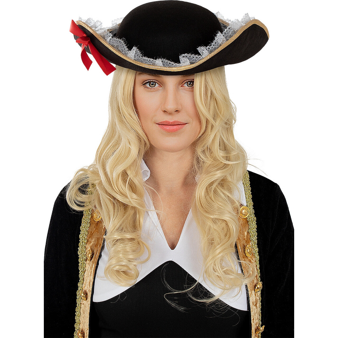 Op deze afbeelding zie je een Accessoires, van het merk Funidelia. Deftige Pirate Hoed Rosalina