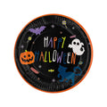 8 Halloween Kürbis Pappteller 23 Cm - Happy Halloween
