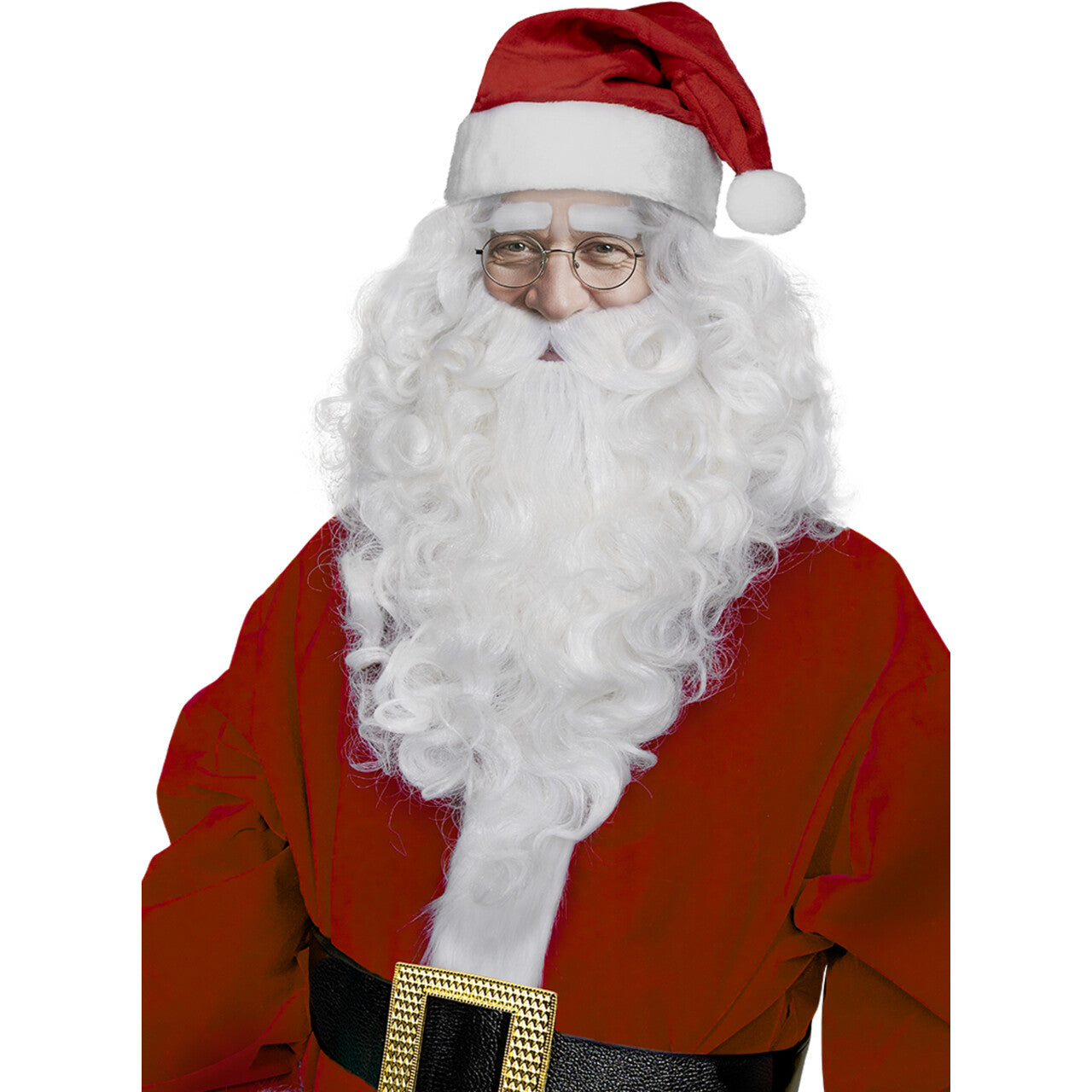 Op deze afbeelding zie je een Accessoires, van het merk Funidelia. Deluxe Mr Kerst Baard Met Snor En Wenkbrauwen