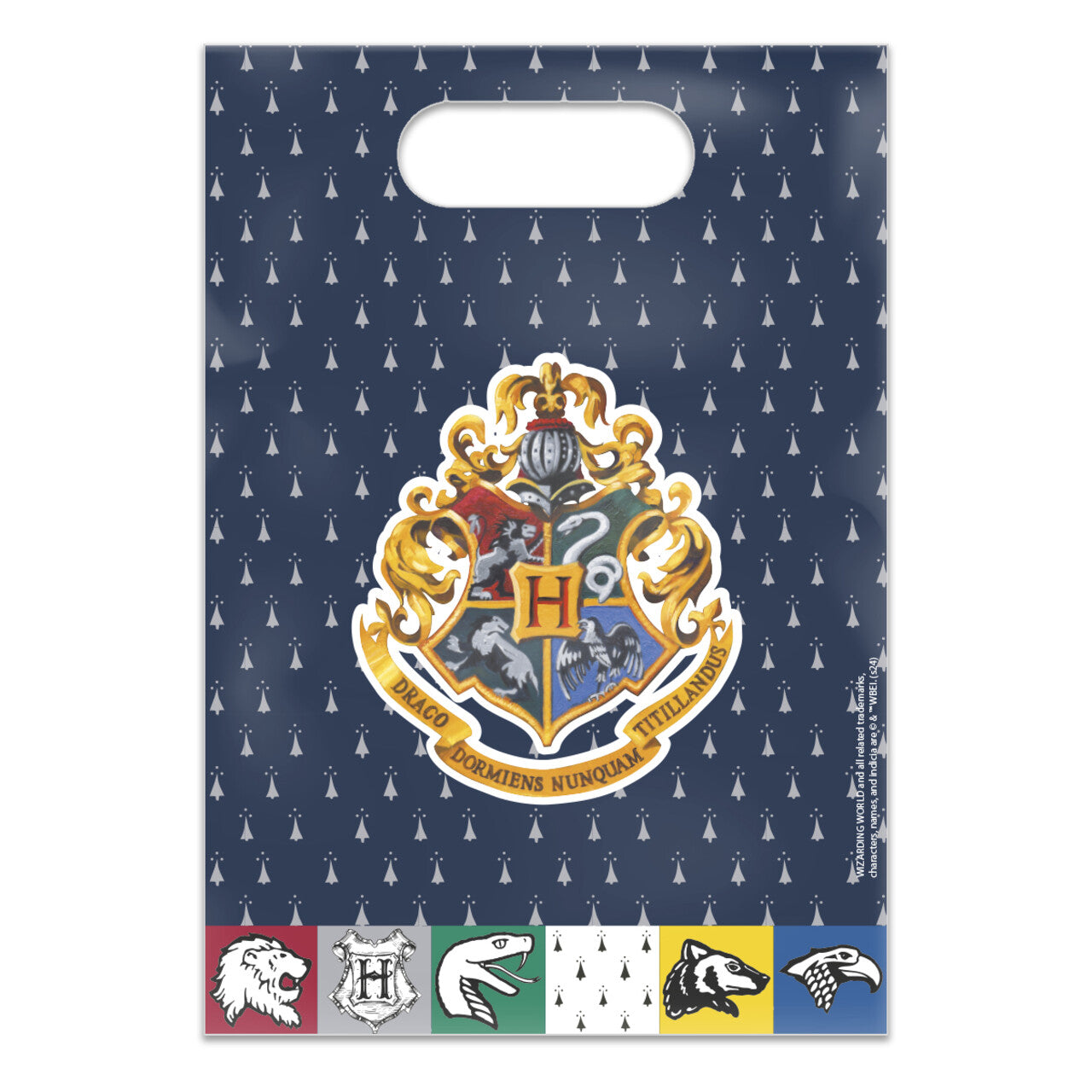 Op deze afbeelding zie je een Decoratie, van het merk Funidelia. Tasjes Harry Potter Hogwarts Houses 8 Stuks