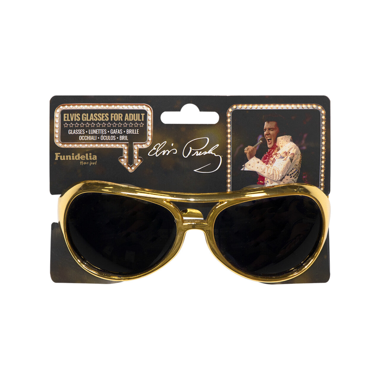 Op deze afbeelding zie je een Accessoires, van het merk Funidelia. De King Of Cool Elvis Bril