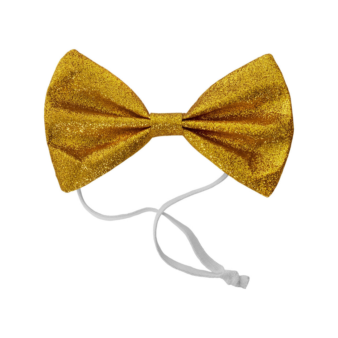 Op deze afbeelding zie je een Accessoires, van het merk Funidelia. Shiny Golden Bow Tie