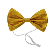 Op deze afbeelding zie je een Accessoires, van het merk Funidelia. Shiny Golden Bow Tie