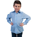 Kariertes Oktoberfest-Hemd Blau Jungen