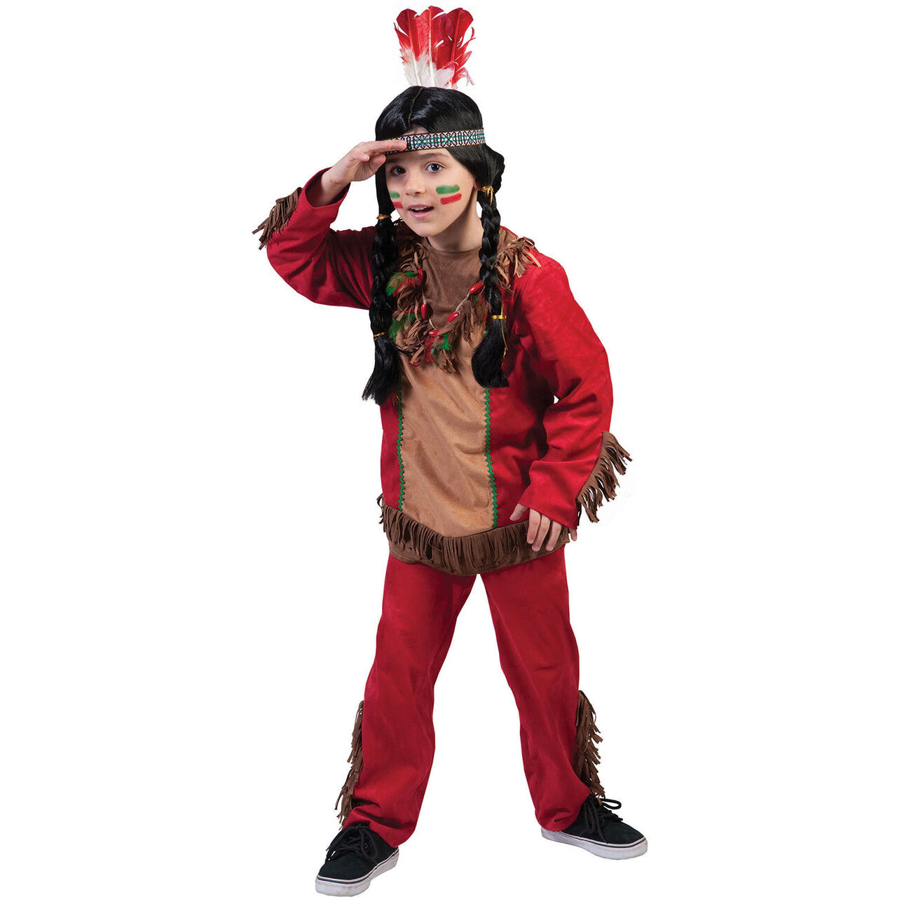 Op deze afbeelding zie je een Kostuums, van het merk Funny Fashion. Red Hawk Jongen Kostuum