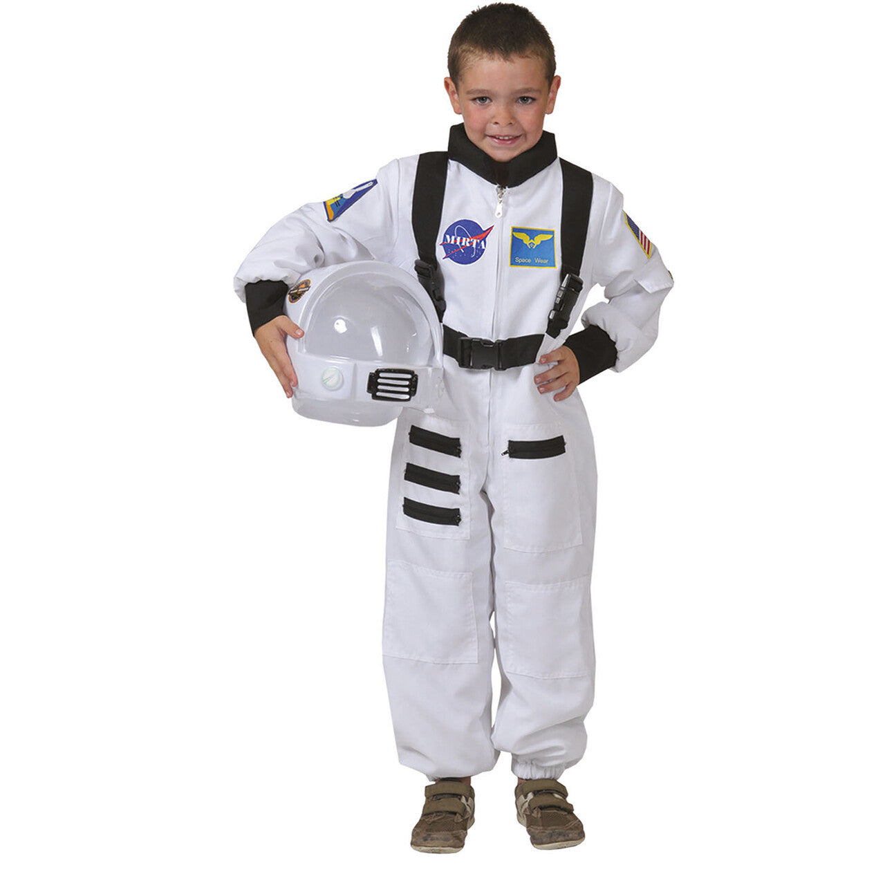 Op deze afbeelding zie je een Kostuums, van het merk Funny Fashion. Space Shuttle Astronaut Kind Kostuum