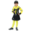 Neon-Gelbe Polizei-Uniform Kostüm für Mädchen