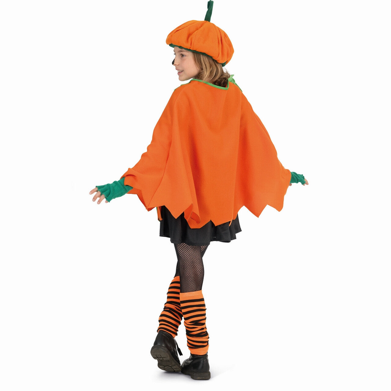Op deze afbeelding zie je een Kostuums, van het merk Funny Fashion. Pompoen Cape Oranje Kind