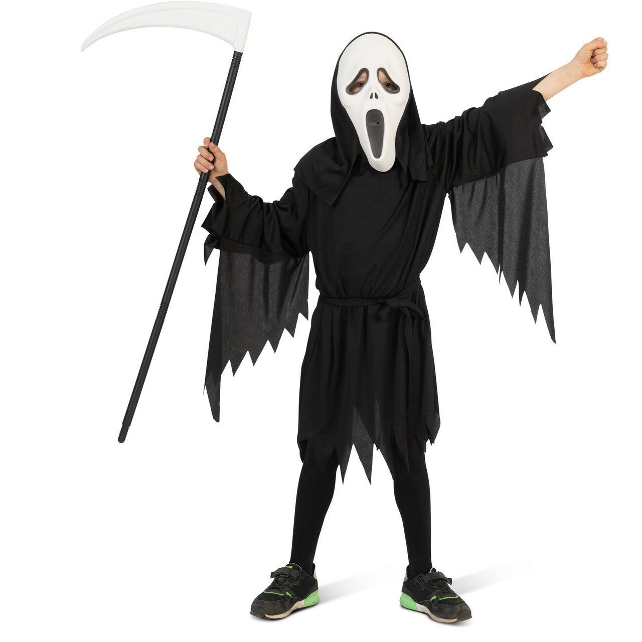 Op deze afbeelding zie je een Kostuums, van het merk Funny Fashion. Scream Scary Sammy Meisje Kostuum