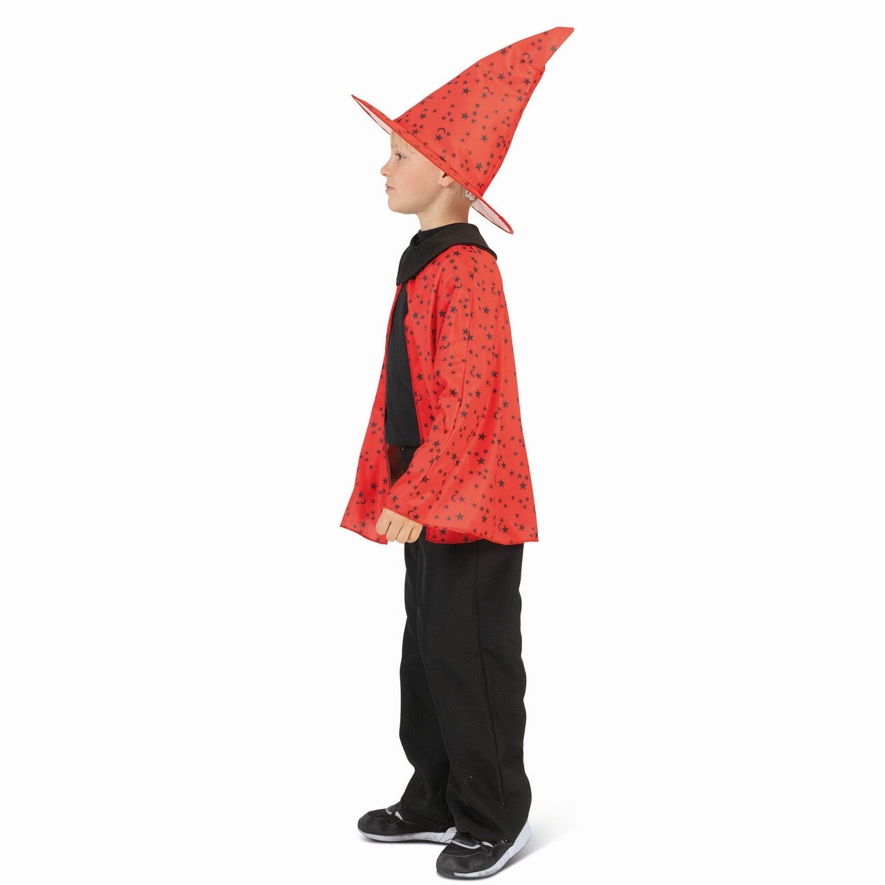 Op deze afbeelding zie je een Kostuums, van het merk Funny Fashion. Hocus Pocus Wizard Waylon Jongen Kostuum