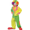 Grün Gelbe Punkte Clown Fluorino Kostüm für Jungen