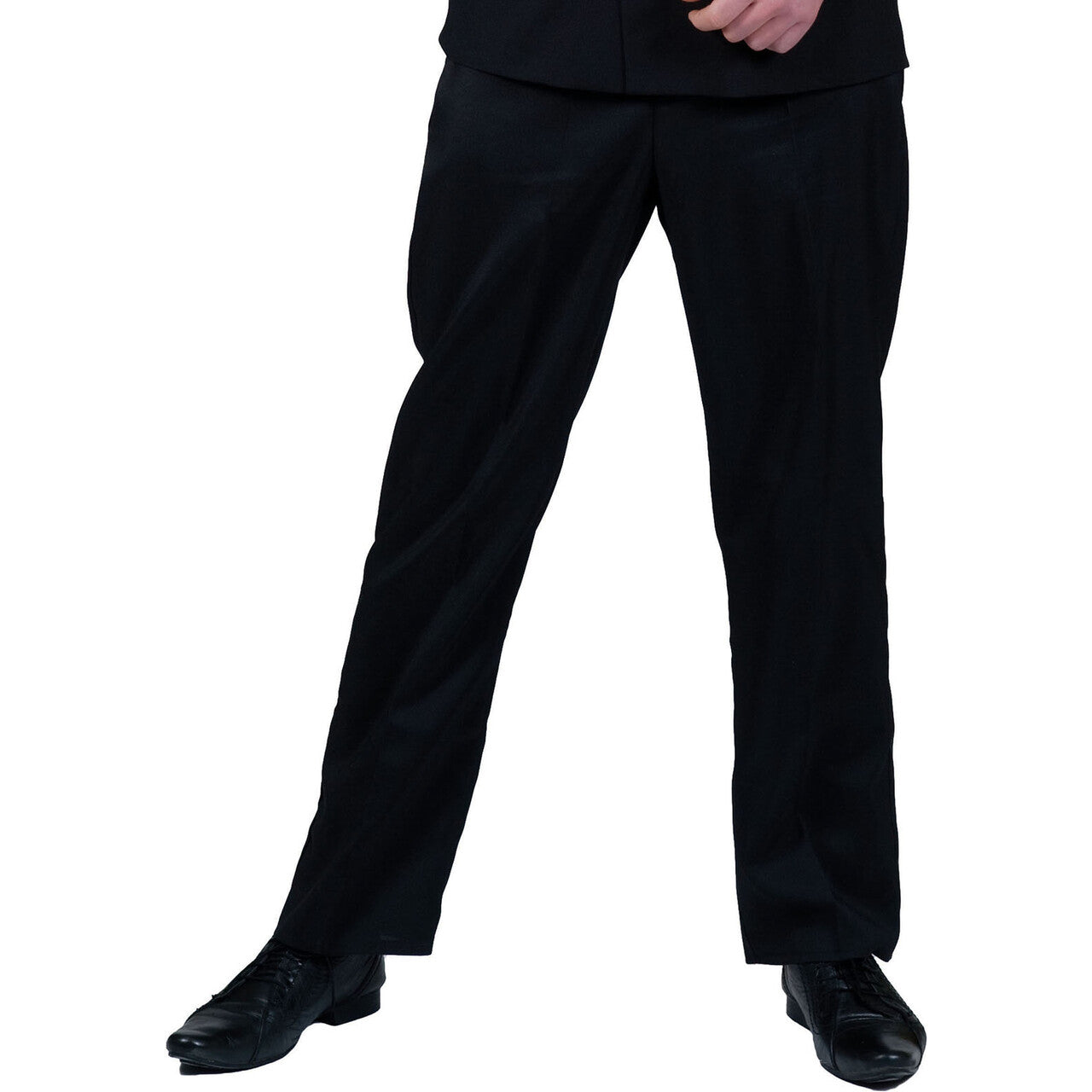 Op deze afbeelding zie je een Kostuums, van het merk Funny Fashion. Zwarte Rokkostuum Broek Jongen