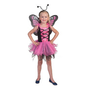 Op deze afbeelding zie je een Kostuums, van het merk Funny Fashion. Roze Vlinder Villeintje Meisje Kostuum