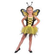 Op deze afbeelding zie je een Kostuums, van het merk Funny Fashion. Gele Vlinder Villeintje Meisje Kostuum
