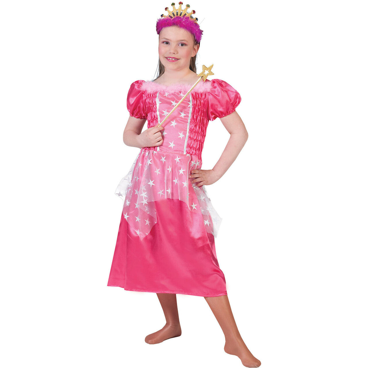 Op deze afbeelding zie je een Kostuums, van het merk Funny Fashion. Roze Prinses Priscilla Meisje Kostuum