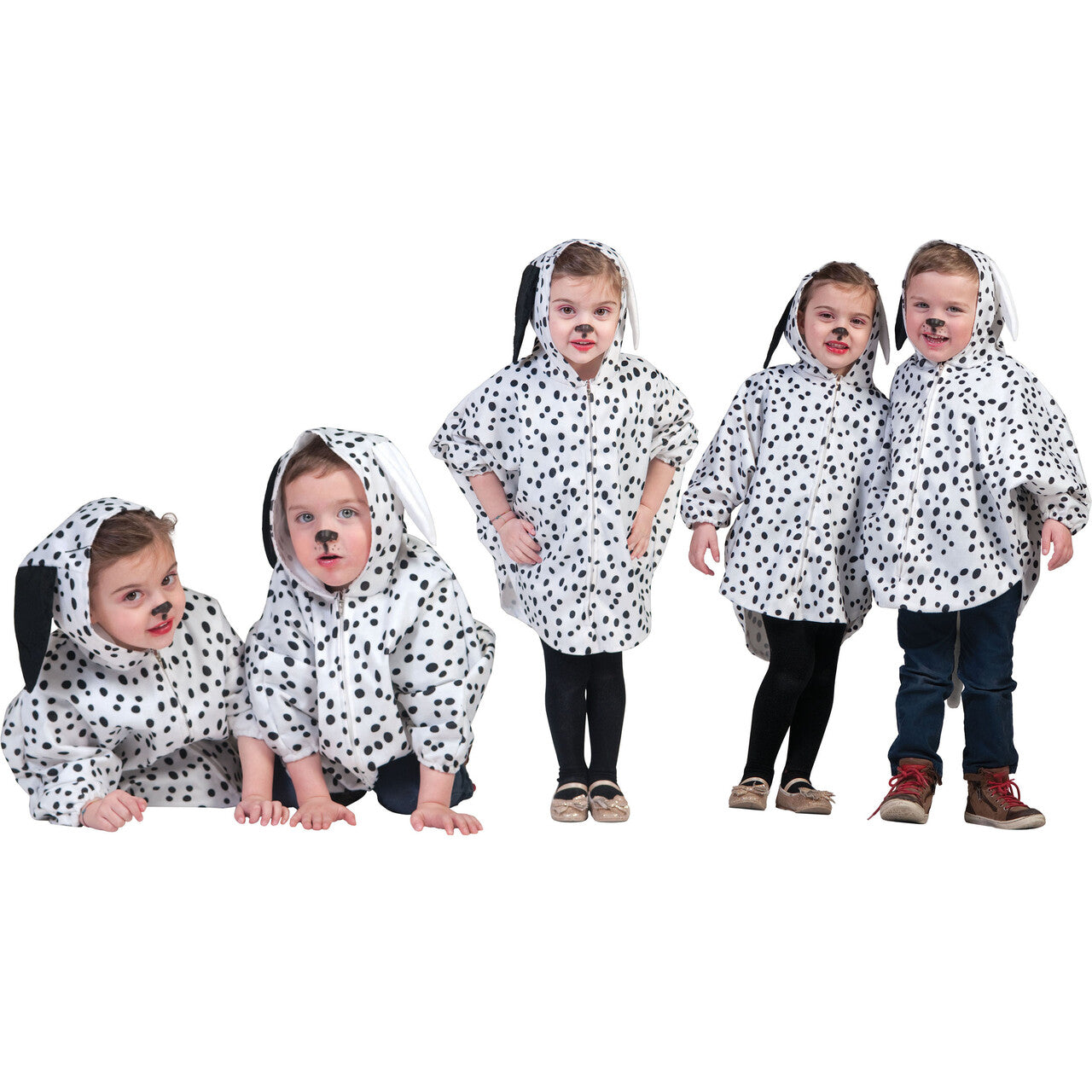 Op deze afbeelding zie je een Kostuums, van het merk Funny Fashion. Dalmatier Cape Dammo Kind Kostuum