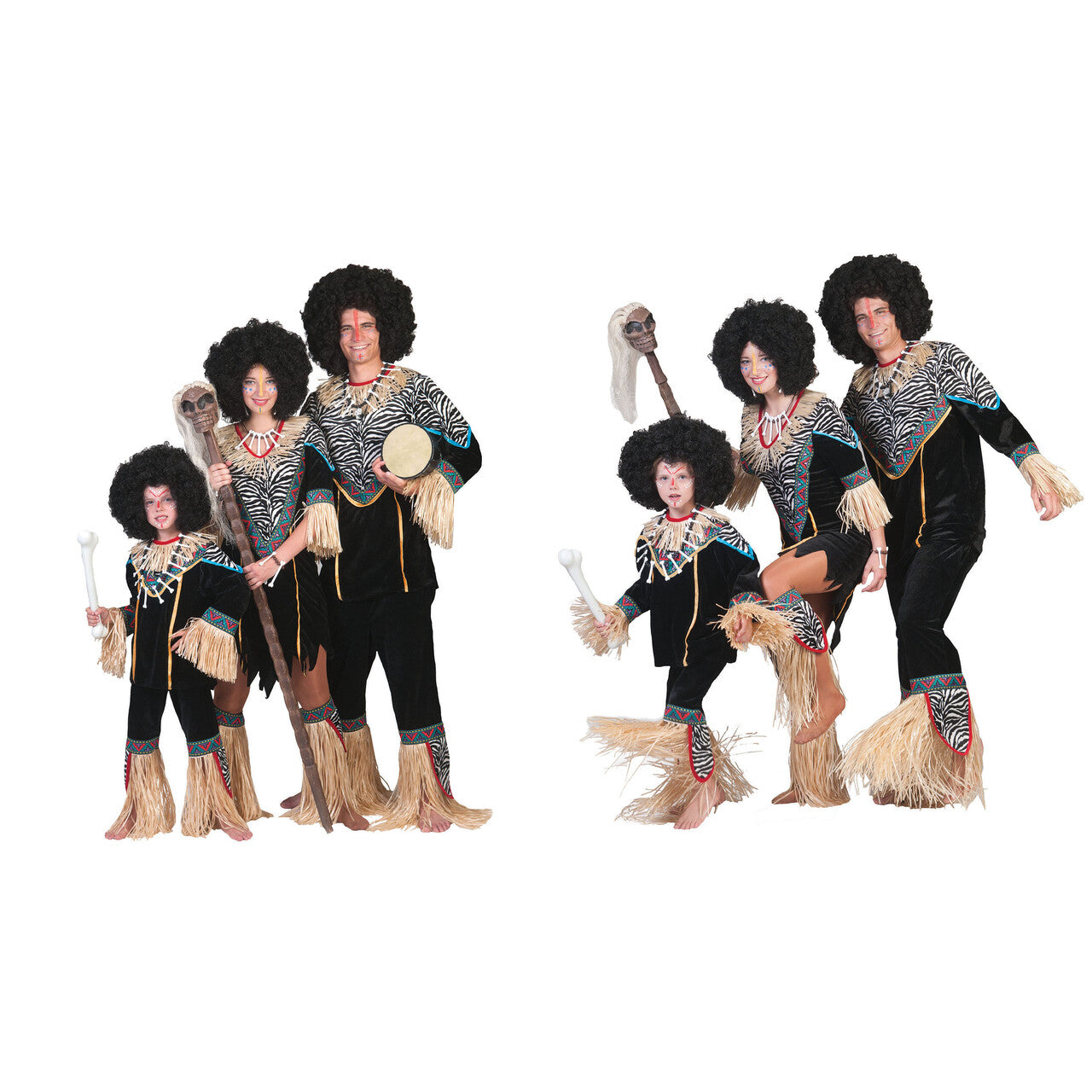 Op deze afbeelding zie je een Kostuums, van het merk Funny Fashion. Sjamaan Dame Smurfafa Vrouw Kostuum