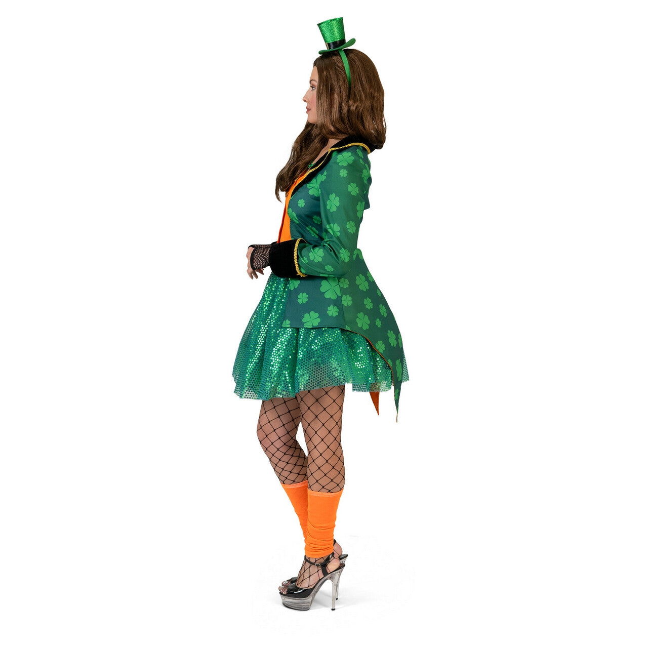 Op deze afbeelding zie je een Kostuums, van het merk Funny Fashion. Slipjas Klavertje Vier Geluksjas Vrouw