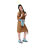 Op deze afbeelding zie je een Kostuums, van het merk Funny Fashion. Anoki Strijder Indiaan Vrouw Kostuum