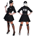 Schwarzes Fbi-Einsatzkleid Damenkostüm