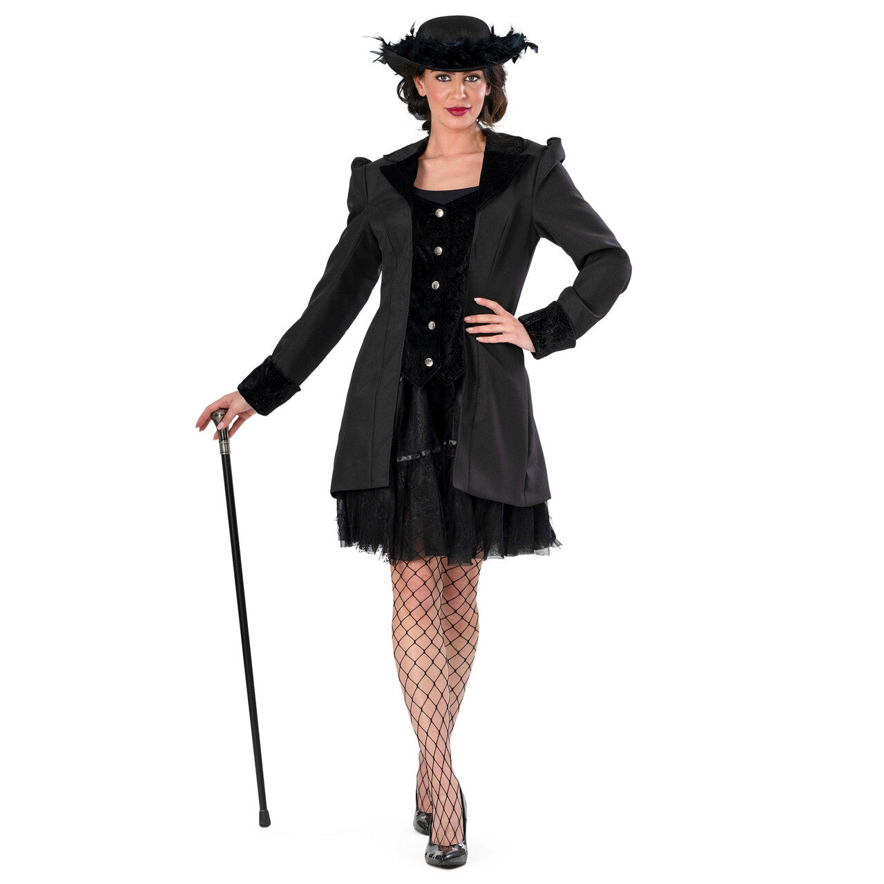 Op deze afbeelding zie je een Kostuums, van het merk Funny Fashion. Black Janet Vrouw