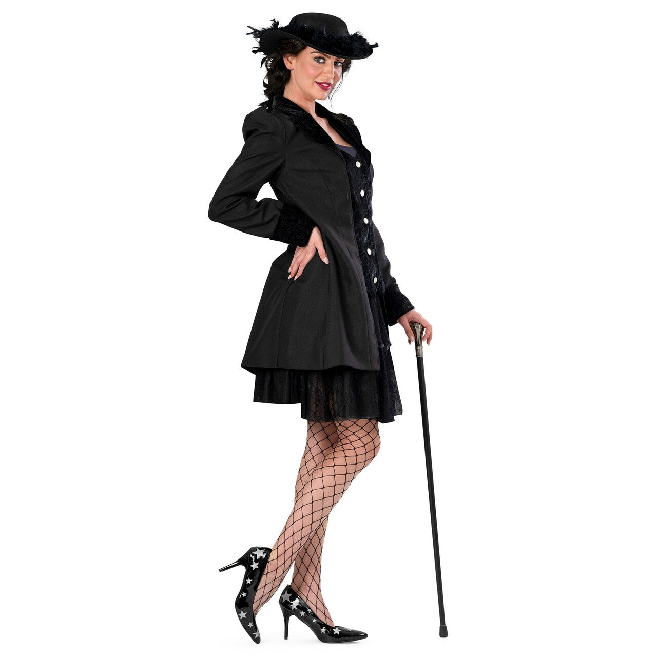 Op deze afbeelding zie je een Kostuums, van het merk Funny Fashion. Black Janet Vrouw