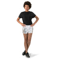 Sportliche Silberne Shorts Damen