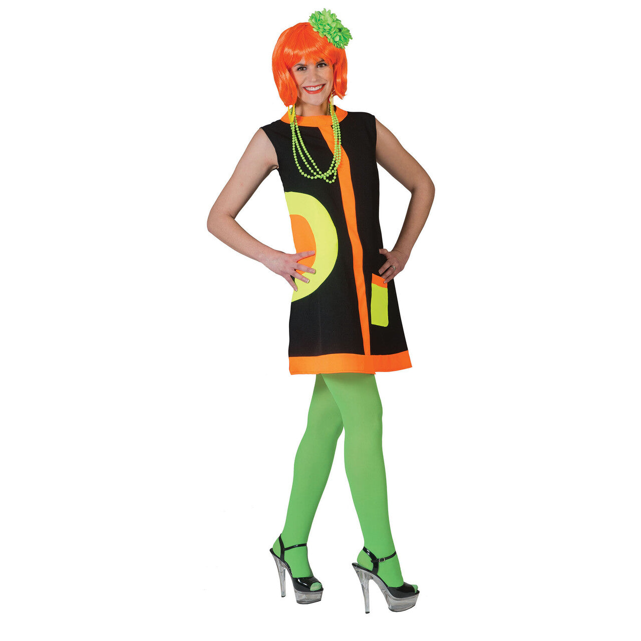Op deze afbeelding zie je een Kostuums, van het merk Funny Fashion. Katy Perry Jaren 60 Mode Vrouw Kostuum