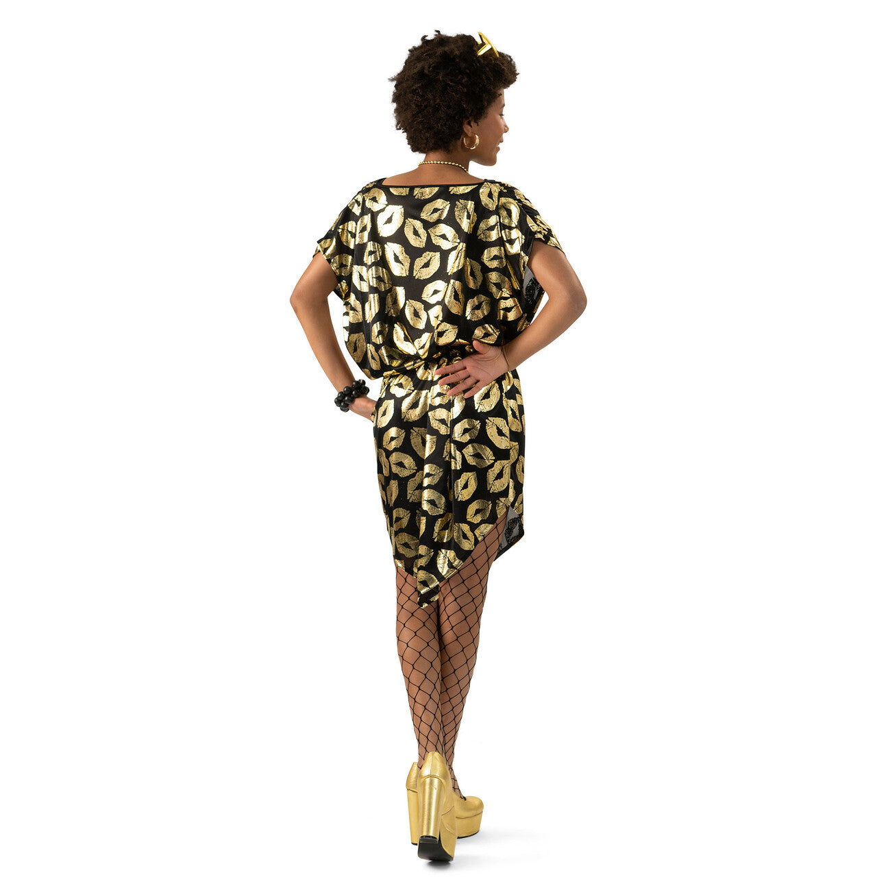 Op deze afbeelding zie je een Kostuums, van het merk Funny Fashion. Golden Kisses Vrouw Kostuum