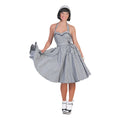 Rock n Roll -Kleid Schwarz -Weiße Fünfziger Dame Damenkostüm